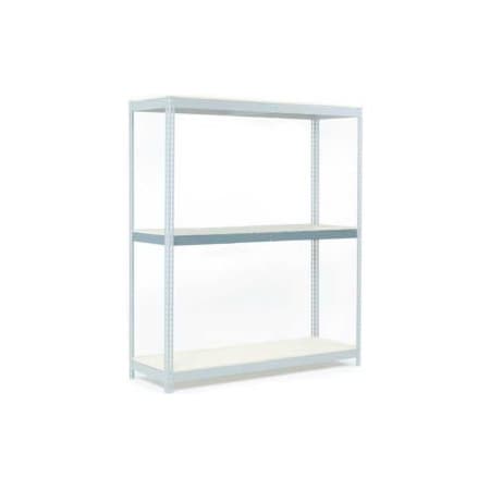 Global Equipment Additional Level For Wide Span Rack 48"Wx24"D Wood Deck 1200 Lb Cap., Gray 716656